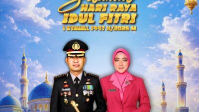 Kapolres Metro Tangerang Kota beserta Staf dan Bhayangkari mengucapkan Selamat Hari Raya Idul Fitri 1447 H / 2026