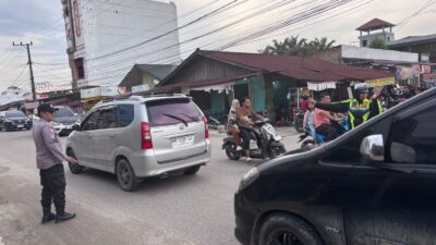 Antisipasi Kemacetan Pasar Ramadan, Polisi Siaga di Titik Rawan Pangkalan Kerinci