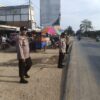Pasar Ramadhan Pangkalan Lesung Aman, Polsek Lakukan Pengaturan Lalin dan Pengamanan