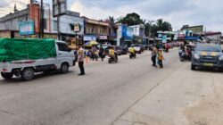 Jelang Berbuka, Polisi Ukui Patroli dan Atur Lalu Lintas di Pasar Ramadhan
