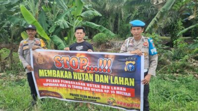 Polsek Teluk Meranti Sosialisasikan Maklumat Kapolda Riau Cegah Karhutla
