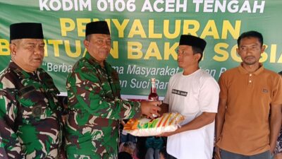 Melalui Bakti Sosial, Kodim 0106/Aceh Tengah Berbagi Bersama Masyarakat Korban Bencana di Bulan Suci Ramadhan