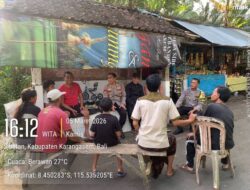 Pastikan Kamtibmas Kondusif Jelang Nyepi, Polsek Bebandem Gelar Ngobar Polmas Bersama Warga Desa Sibetan  