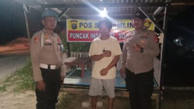 Polsek Pangkalan Kuras Patroli Sambang Pos Kamling, Tingkatkan Rasa Aman Masyarakat