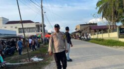 Polsek Kerumutan Gelar Tertib Ramadhan dan Pengaturan Lalu Lintas di Pasar Bukit Lembah Subur