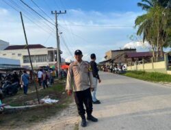 Polsek Kerumutan Gelar Tertib Ramadhan dan Pengaturan Lalu Lintas di Pasar Bukit Lembah Subur