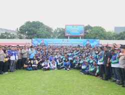 5.000 Ojol dan Buruh Apel Bersama Kapolri di Palembang
