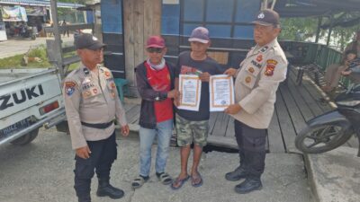 Masyarakat Kuala Kampar Diberi Edukasi Larangan Bakar Lahan oleh Polsek