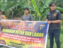 Polsek Teluk Meranti Sosialisasikan Maklumat Kapolda Riau dan Cegah Karhutla