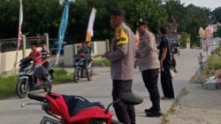 Agar Aman dan Lancar, Polsek Kerumutan Turun ke Pasar Ramadhan
