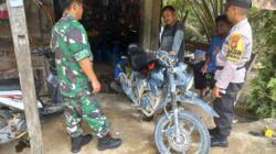 Polsek Langgam dan TNI Koramil 09 Gelar Sinergitas Jaga Kamtibmas