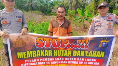 Polsek Teluk Meranti Sebarkan Maklumat Kapolda Riau untuk Cegah Karhutla