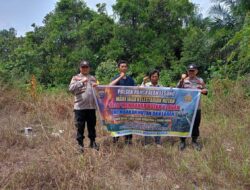 Cegah Karhutla, Polsek Pangkalan Lesung Sambangi Masyarakat Desa Tanjung Kuyo