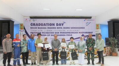 Wisuda 80 Pelajar, Program Kelas Bahasa Inggris PEP Sangasanga Field Siap Berlanjut ke Batch 2