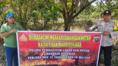 Polsek Langgam Sosialisasikan Larangan Karhutla kepada Warga Desa Segati