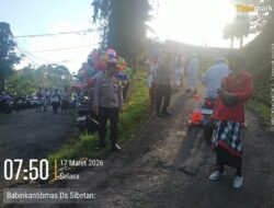 Sinergi Polri dan Pecalang Amankan Ritual Usaba Dalem, di Desa Adat Sibetan