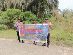 Patroli dan Sosialisasi Digelar, Polsek Pangkalan Lesung Tekan Risiko Karhutla