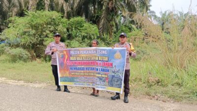 Patroli dan Sosialisasi Digelar, Polsek Pangkalan Lesung Tekan Risiko Karhutla