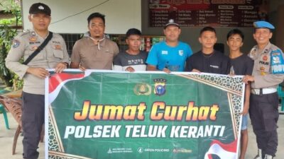 Jumat Curhat Polsek Teluk Meranti, Polisi Ajak Warga Antisipasi C3 dan Gangguan Malam Hari