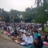Ribuan Jamaah Beribadah Khusyuk, Polsek Pangkalan Lesung Amankan Salat Idul Fitri