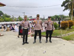 Polsek Pangkalan Kuras Amankan Shalat Idul Fitri, Arus Lalu Lintas Tetap Tertib