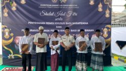 Lapas Sidoarjo Gelar Sholat Idul Fitri Dirangkaikan Dengan Pemberian Remisi Khusus