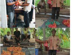 Desa lueng baro menerima daging dari pemerintah kabupaten Bireuen bantuan presiden prabowo jumu,at 20/3/2026