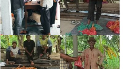 Desa lueng baro menerima daging dari pemerintah kabupaten Bireuen bantuan presiden prabowo jumu,at 20/3/2026