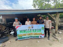 Polsek Teluk Meranti Gelar “Minggu Kasih”, Jemaat Sampaikan Keluhan Cuaca Kemarau dan Balap Liar