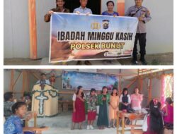 Polsek Bunut Gelar Minggu Kasih di BNKP Desa Merbau, Jemaat dan Polisi Tegakkan Harkamtibmas
