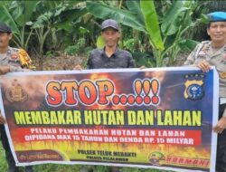 Cegah Karhutla di Perkebunan Warga, Polsek Teluk Meranti Sosialisasikan Maklumat Kapolda Riau