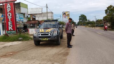 Pengaturan Lalu Lintas Polsek Pangkalan Lesung Cegah Laka dan C3