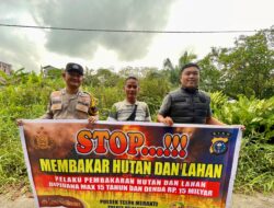 Polsek Teluk Meranti Sosialisasikan Maklumat Kapolda Riau untuk Cegah Karhutla