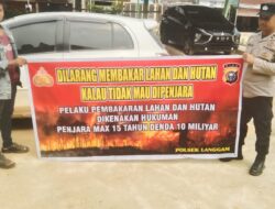 Polsek Langgam Laksanakan Sosialisasi Rutin Larangan Membakar Hutan dan Lahan ke Warga Segati