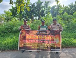 Sebar Maklumat Kapolda Riau, Polsek Kuala Kampar Ajak Warga Cegah Karhutla