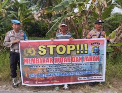 Edukasi Warga Cegah Karhutla, Polsek Teluk Meranti Sosialisasikan Maklumat Kapolda Riau