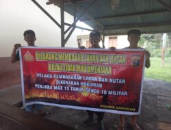 Sosialisasi Larangan Karhutla ke Warga Desa Segati Pelalawan