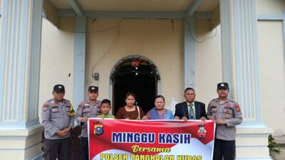 Polsek Pangkalan Kuras Gelar Minggu Kasih, Edukasi Warga Soal Karhutla dan Narkoba