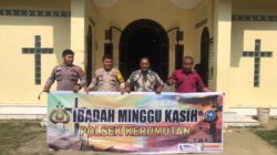 Minggu Kasih di Gereja St. Thomas, Polsek Kerumutan Dorong Keharmonisan Beragama