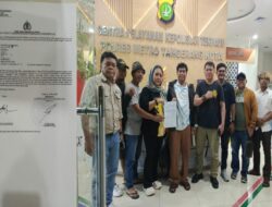 Ketua Projo Muda Kota Tangerang Halasson Sigalingging Melaporkan Salah Satu Akun Sosmed Ke Polres Metro Tangerang Kota