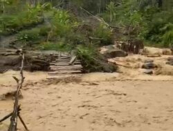Jembatan Perkebunan Warga Buge Ara Kembali Hanyut Diterjang Arus Sungai