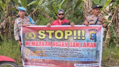 Polsek Teluk Meranti Sosialisasikan Maklumat Kapolda Riau dan Binluh Pencegahan Karhutla