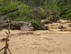 Jembatan Perkebunan Warga Buge Ara Kembali Hanyut Diterjang Arus Sungai