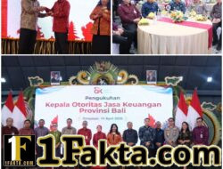 Sinergi Jaga Stabilitas Ekonomi, Wakapolda Bali Hadiri Pengukuhan Kepala OJK Provinsi Bali