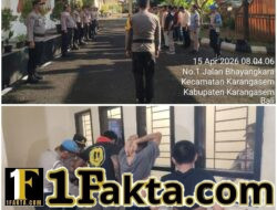 Sipropam Polres Karangasem Lakukan Pengawasan dan Pengecekan Giat Serah Terima Piket Fungsi dan Periksa Tahanan di Mako Polres