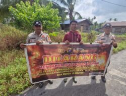 Sebar Maklumat Polda Riau, Polisi Ajak Warga Stop Bakar Lahan