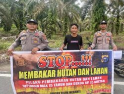 Polsek Teluk Meranti Gencarkan Sosialisasi Maklumat Kapolda Riau untuk Cegah Karhutla