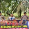 Polsek Teluk Meranti Gencarkan Sosialisasi Maklumat Kapolda Riau, Cegah Karhutla di Perkebunan Warga