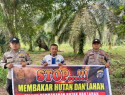 Polsek Teluk Meranti Gencarkan Sosialisasi Maklumat Kapolda Riau, Cegah Karhutla di Perkebunan Warga