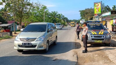 Polisi Atur Lalu Lintas di Jalintim Pangkalan Lesung, Antisipasi Kecelakaan